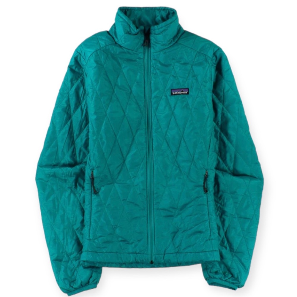 Patagonia Turquoise Blue Nano Puff Jacket Quilted Women's Size Extra Small